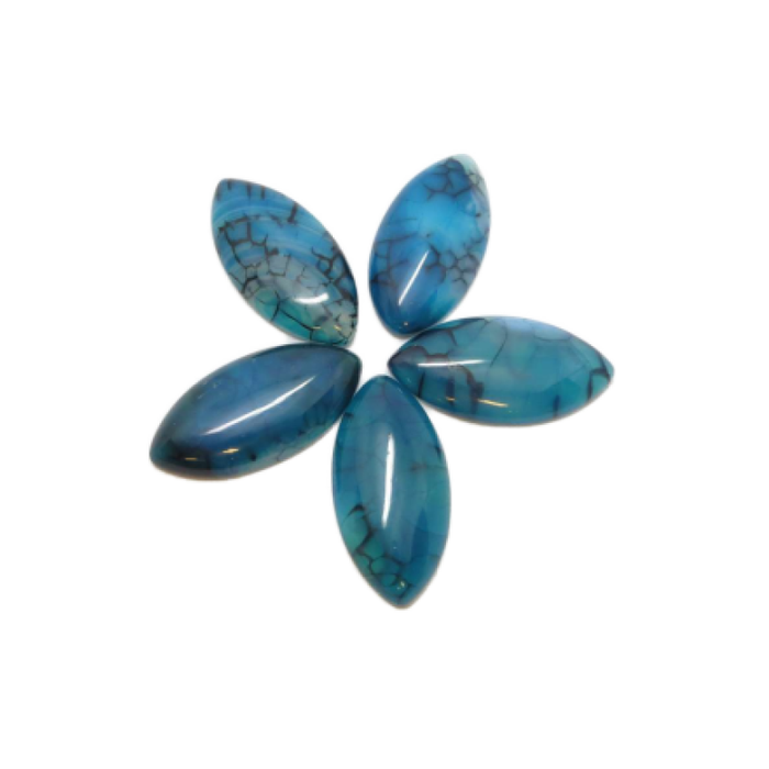 Cabochon Achat facettiert Gaba 40x20mm 1 Stk.