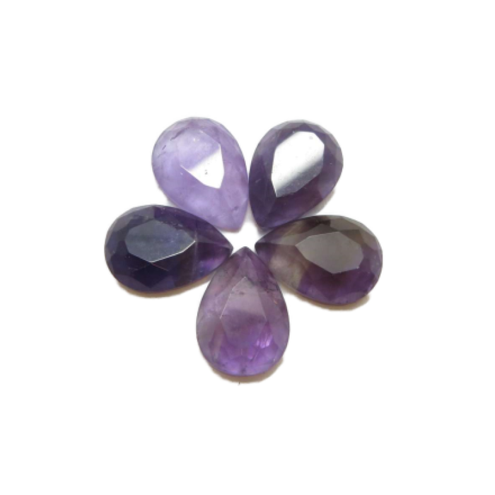 Cabochon Amethyst facettiert Tropfen 14x10mm 1Stk.(N)