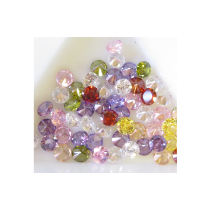 xl Zirkonia 4mm mix  bis 650 C° Farbstabil 4mm Diamant schliff 50 Stück