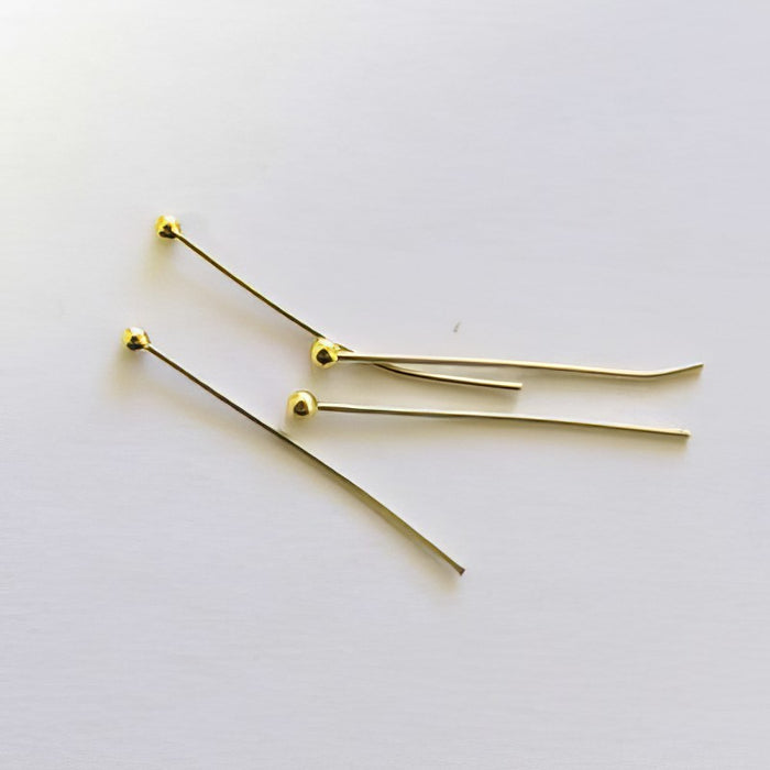 Stift mit Kopf Edelstahl goldfarben 0.6mm x 25mm 10 Stk