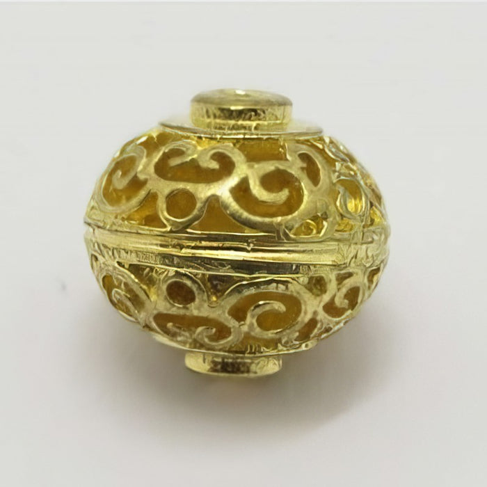 Metallperle Indira goldfarben 7,5x8mm 1Stk.