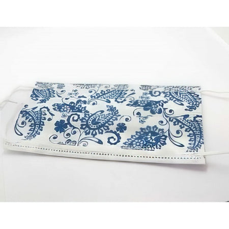 Einweg Maske paisley blau 10stk