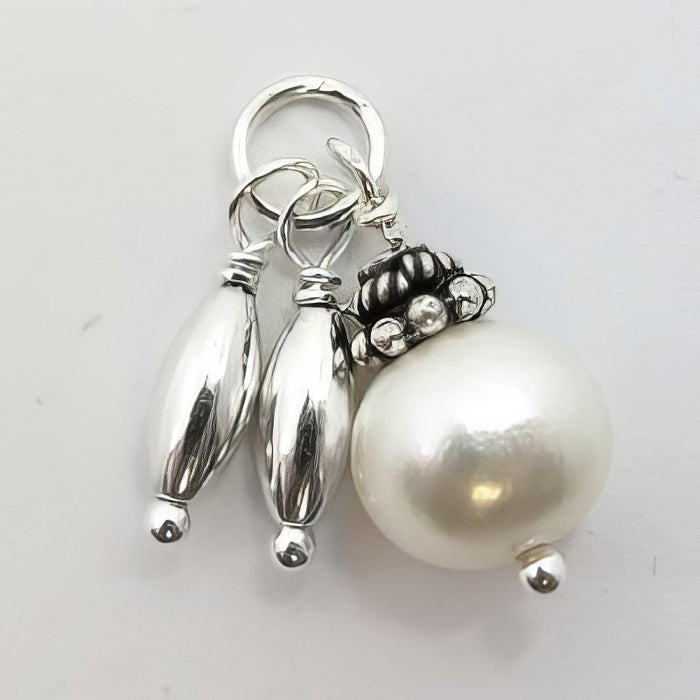 Anhänger Charm mit Süsswasserperle L 20mm Silber 925 1 Stk.