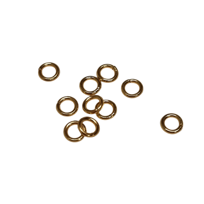 Ringli offen Edelstahl golden 5x1mm 10 Stück