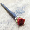 Bleistift mit Handgefertigter roter Glas Rose 1 Stk