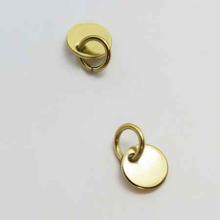 Hängerli Münze Edelstahl goldf. 6x10mm 3 Stück