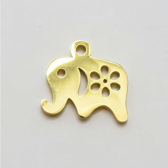 Hängerli Elefäntchen Edelstahl goldf. 10x10mm 1 Stück