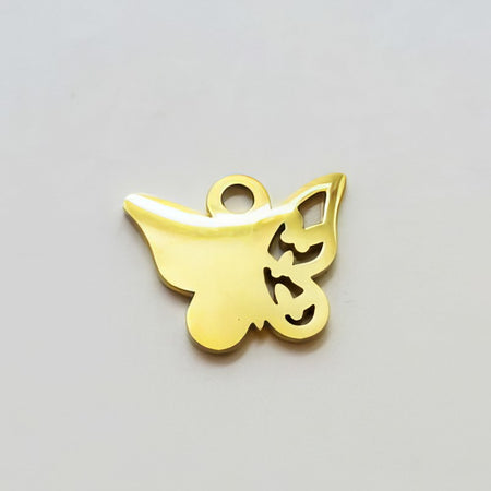 Hängerli Schmetterling Edelstahl goldf. 10x8mm 1 Stück