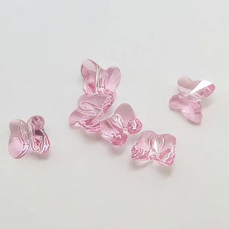 Swarovski Schmetterling rosa  6mm 6 Stk.