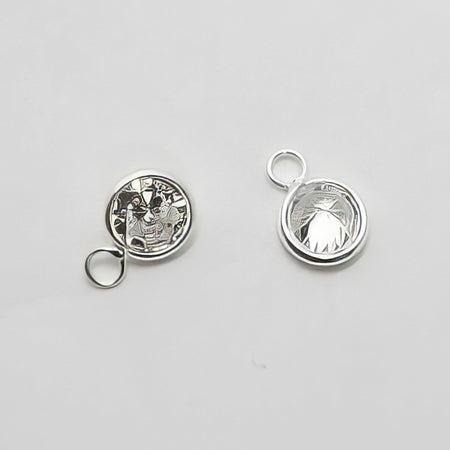 Anhänger gefasster Zirkon 5x8mm Silber 925 1 Stk.