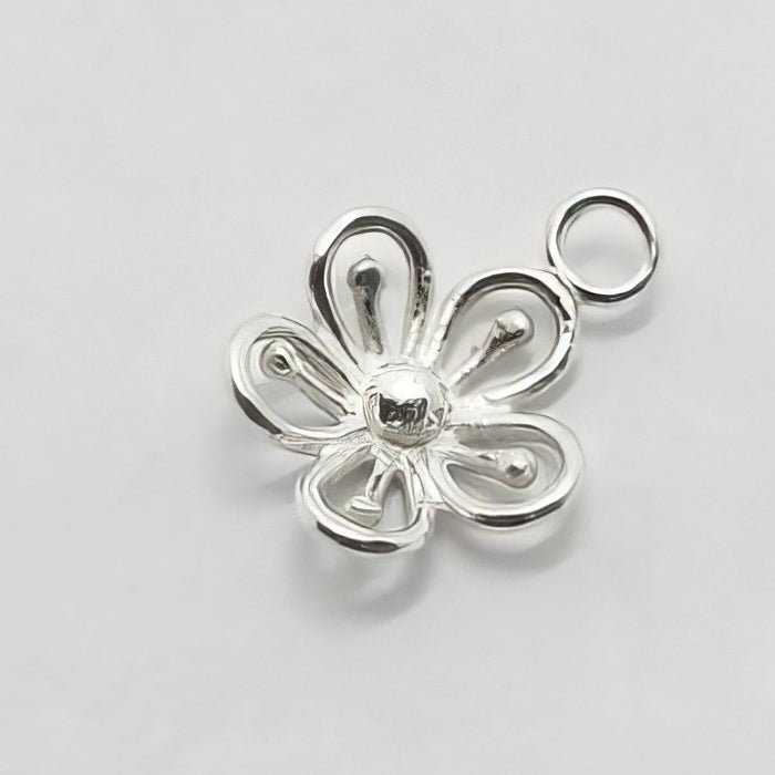 Anhänger Blüte 9x12mm Silber 925 1 Stk.