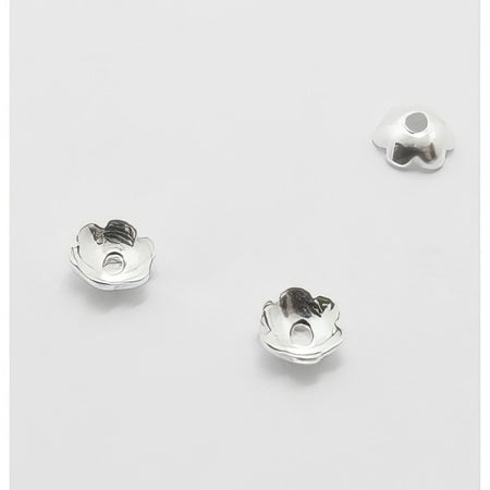 Perlenkappe Blümchen mini 4mm 925 4 Stück