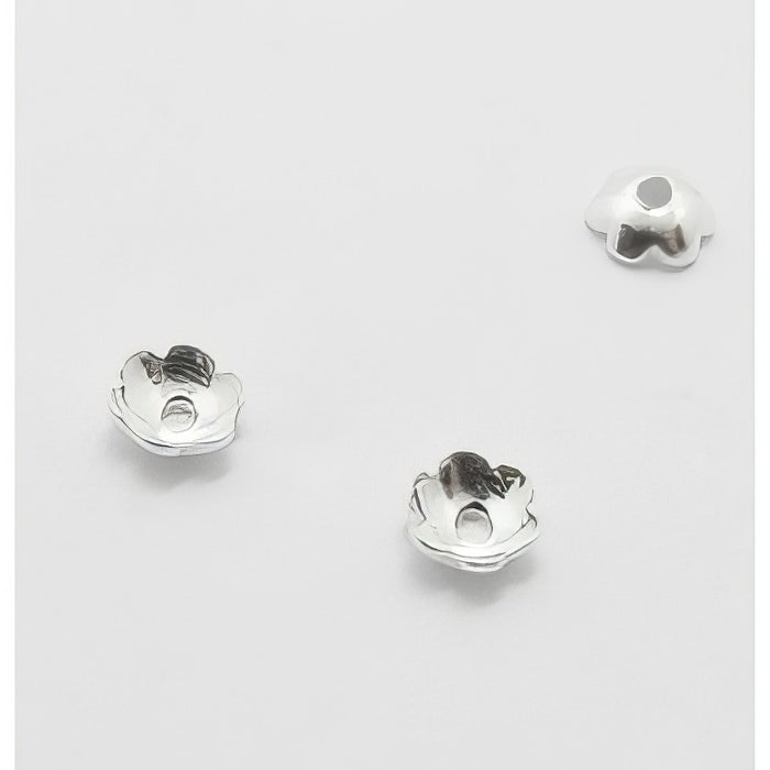 Perlenkappe Blümchen mini 4mm 925 4 Stück