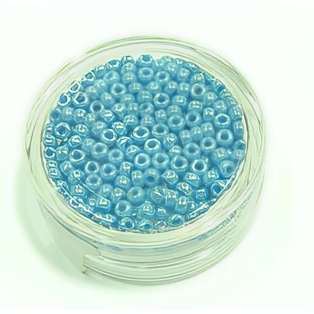 Rocailles Japan opak türkis pearl 3mm 8gr