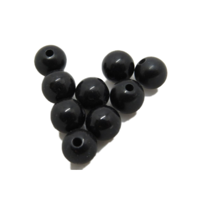 Acrylperle 8mm schwarz glänzend