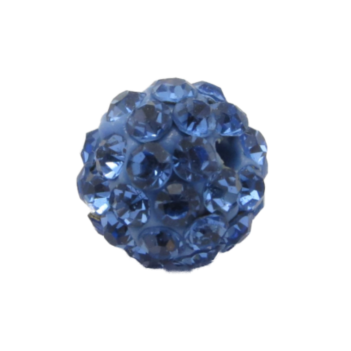 Perle Polymer mit Strass blau 8mm