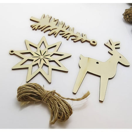 Christ Baum Schmuck 3 Teilig natur 1 Stück