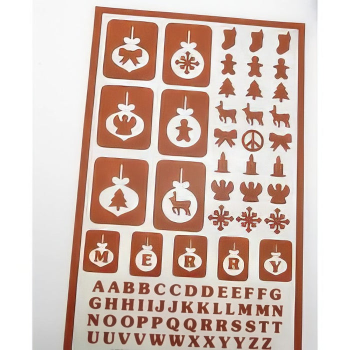 Selbst haftende Motiv Schablone Merry 1 Bogen