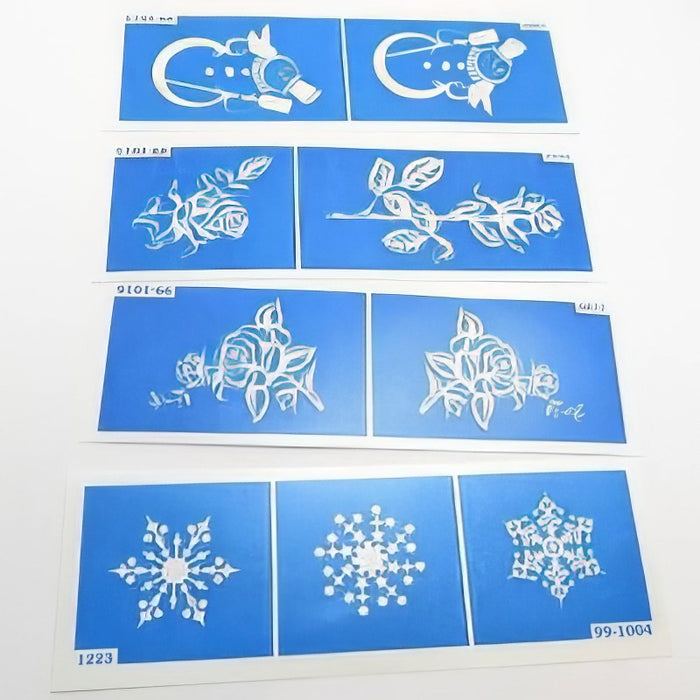Rubbel 16 Motive Schablone Set