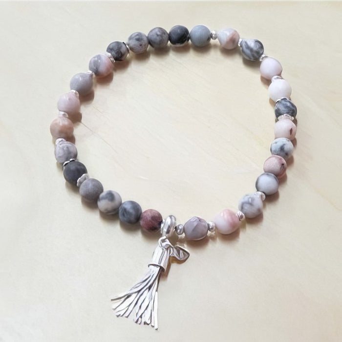 Armband Zebra Jaspis Quaste 1 Stück