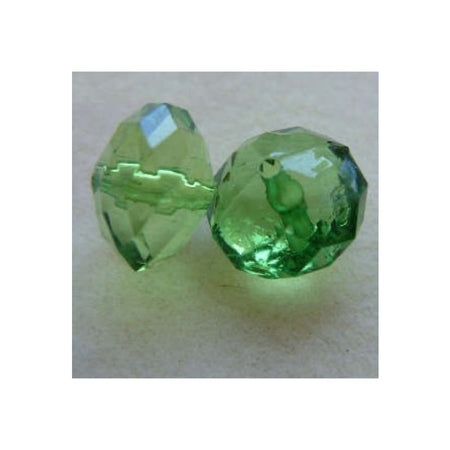 Acryl Perle gross rondelle 14x18 mm facettiert grün 1 Stück