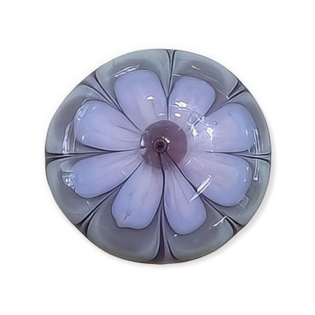 Ringtop Glasperle 20mm Blume lilac Swissmade