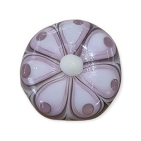 Ringtop Glasperle 21mm Blume rose Swissmade