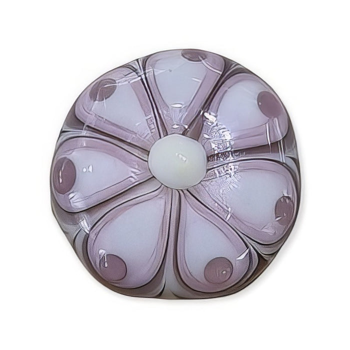 Ringtop Glasperle 21mm Blume rose Swissmade