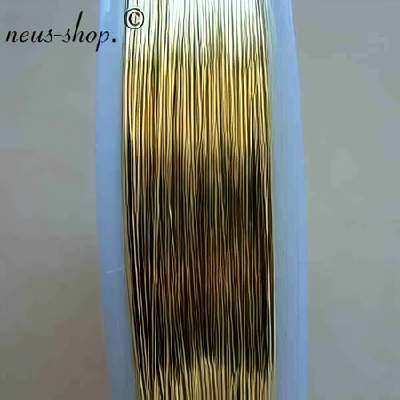 Draht Spule Zebra goldfarben 20 GA=0.8mm 13m