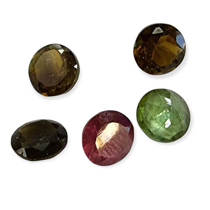 4 Turmalin 5mm Diamant schliff  5 Stück