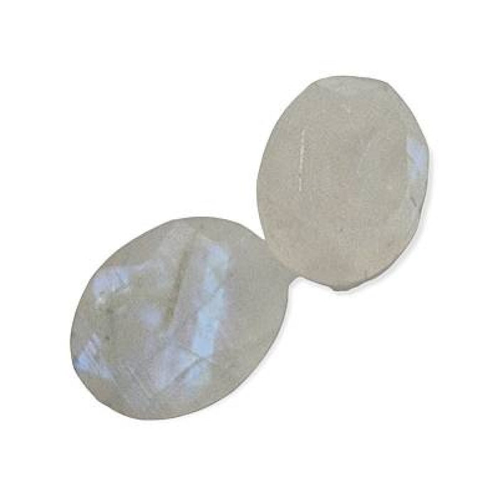 Cabochon Mondstein oval facettiert ca.8x10mm 1Stk. – Bild 2