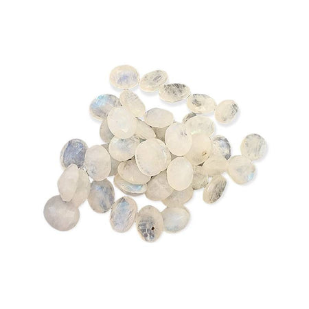 Cabochon Mondstein oval facettiert ca.8x10mm 1Stk.