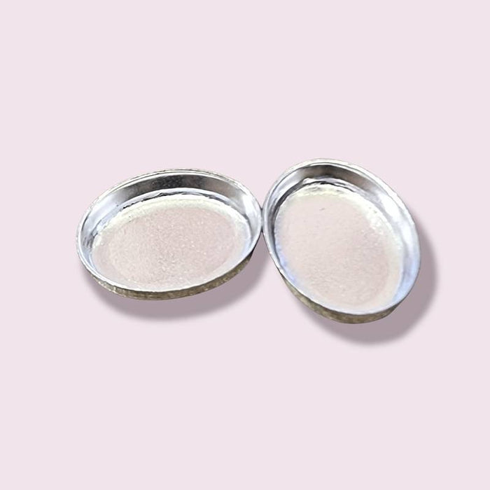 Ovale 7x5mm Bezel Schälchen 925 Silber 2mm Kante 2 stk.
