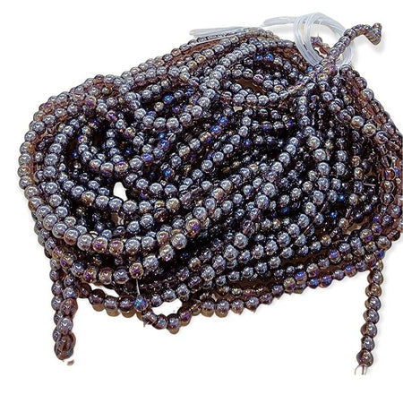 Glas rund Amethyst AB 4mm ca. 80stk.