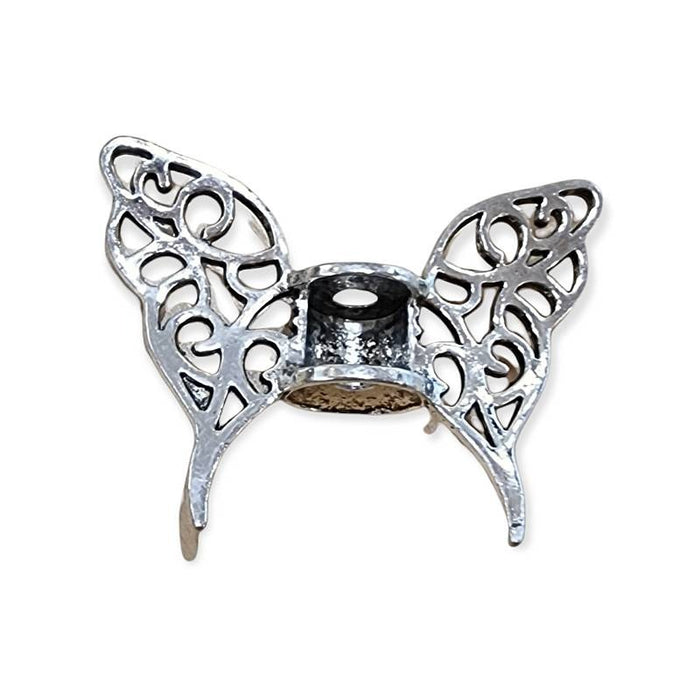 Flügelperle Metall platinfarbenen 45x36mm 1 Stück – Bild 2