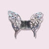 Flügelperle Metall platinfarbenen 45x36mm 1 Stück
