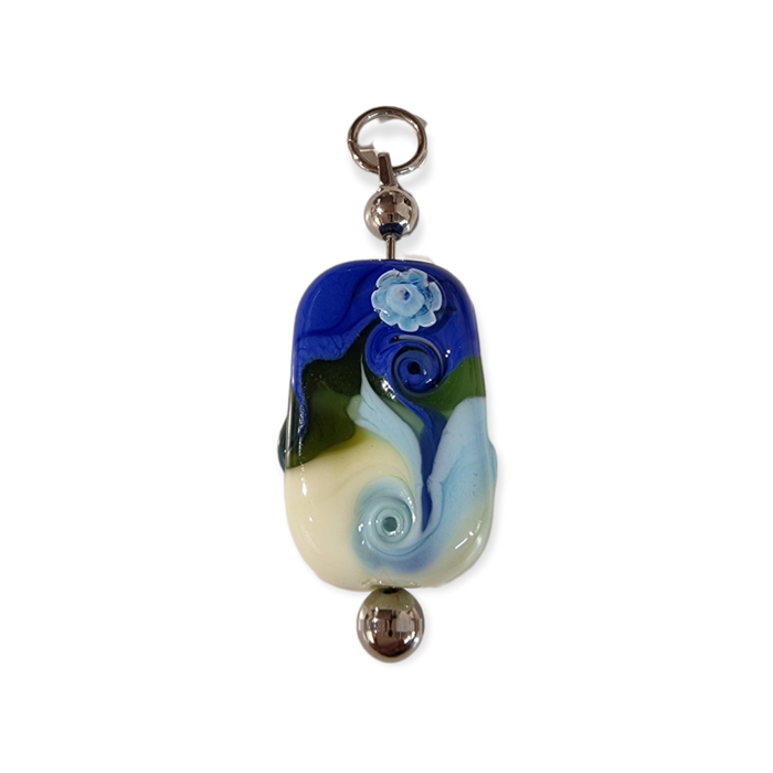 Anhänger Farbwelten Murano Glas Perle Blau/ grün