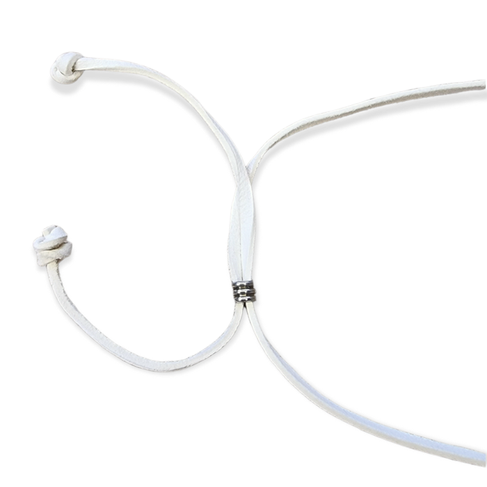 Kette mit Tropfen Grün mit rosa Punkten Murano Glas matt – Bild 2