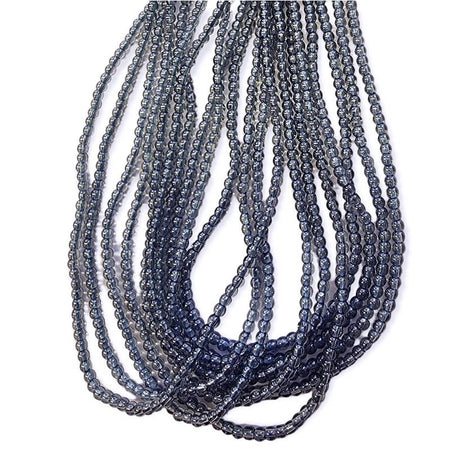 Glas rund blaugrau AB 2.5mm 1 Strang