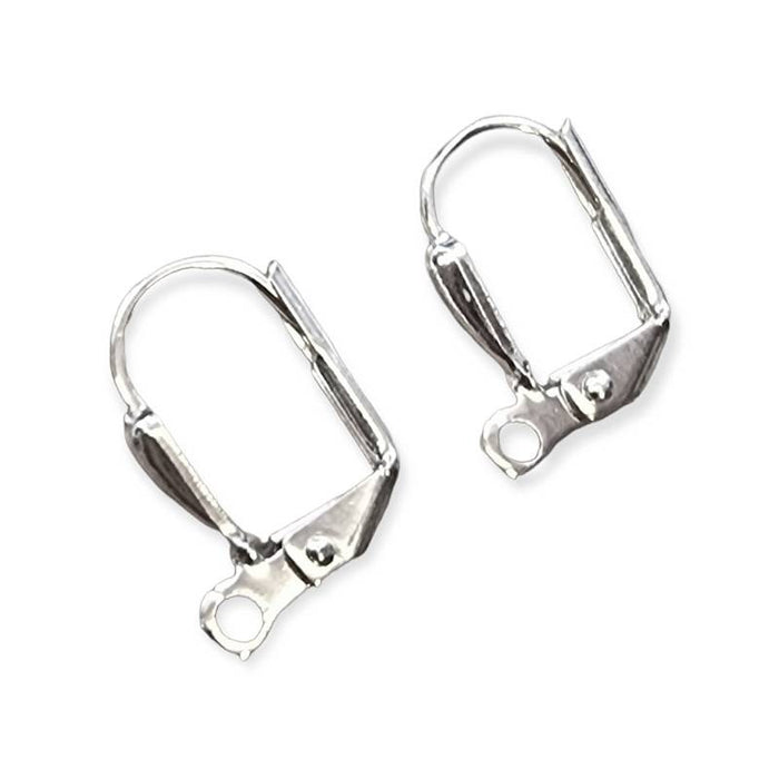 Ohrhaken sicherheites Klipp versilbert Drop 5 Paar