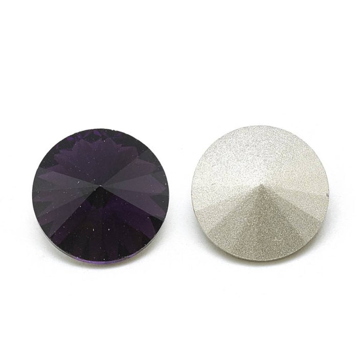 Rivoli  dunkel Amethyst 14mm 1 Stück
