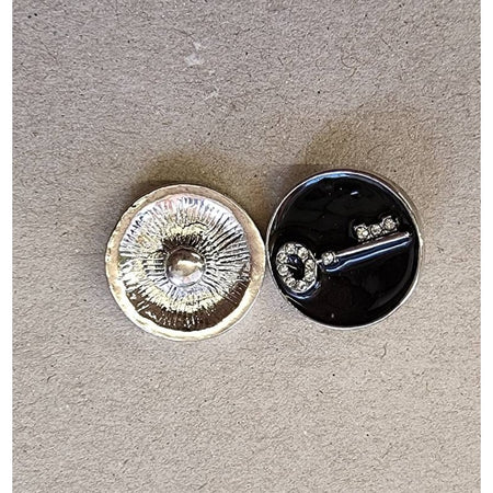 Knopf Antik Chic Metall Schlüssel klar Chunk  1 Stück
