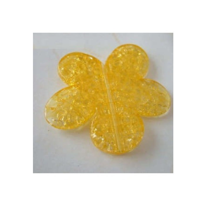Acryl Blume gross Gelb  47x43mm 1 Stück