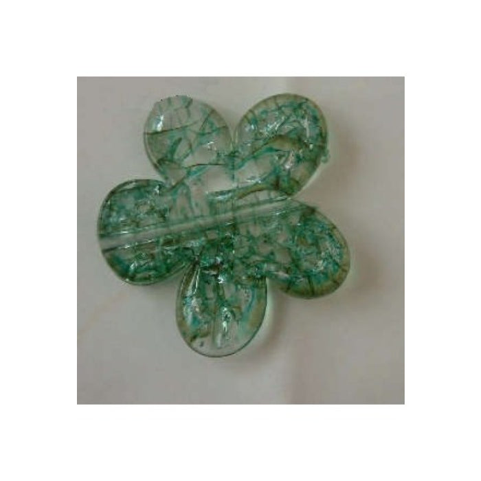 Acryl Blume gross Grün 47x43mm 1 Stück