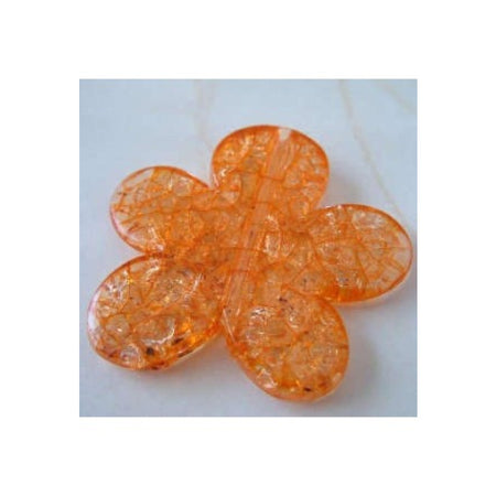 Acryl Blume gross Orange 47x43mm 1 Stück