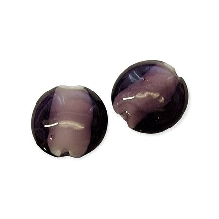 Glas Linse violett  20mm 1 Stück