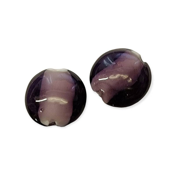 Glas Linse violett  20mm 1 Stück