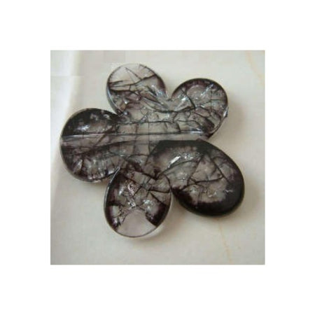 Acryl Blume gross Schwarz 47x43mm 1 Stück