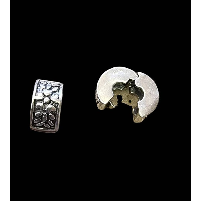 Easy style Metallperle Grossloch Stopper mit Flower 1 Stück