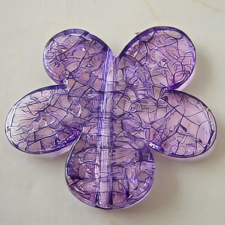 Acryl Blume gross violett 47x43mm 1 Stück